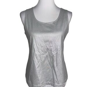 Chico's Shimmering Silver Tank Top